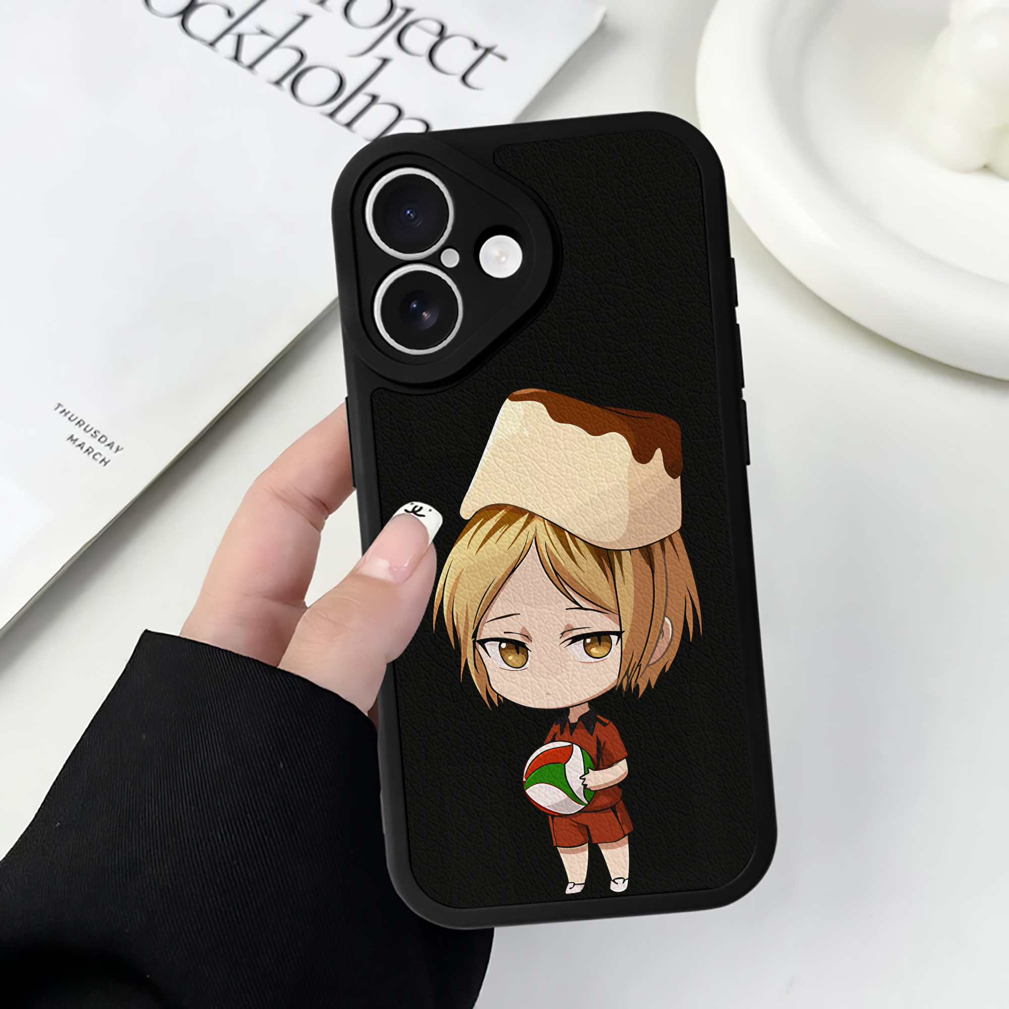 （画像用） ハイキュー!! Haikyu!! 【iPhone 16シリーズ対応】シリコンスマホケース（レザー調） 材質：シリコン